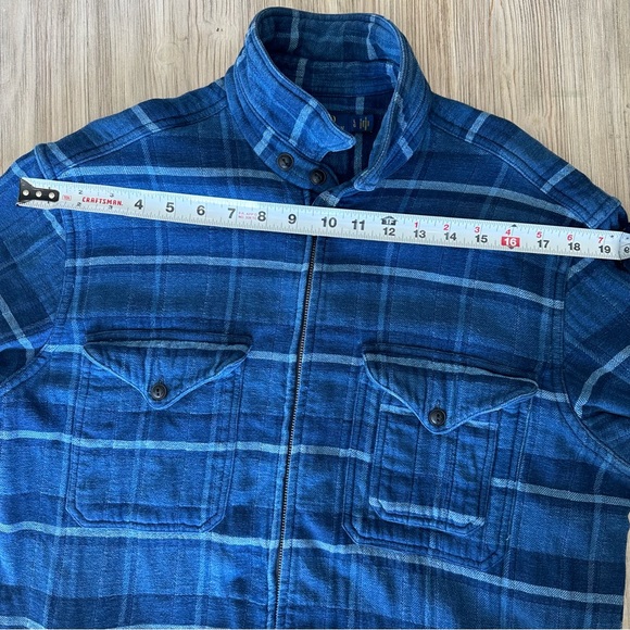 Polo by Ralph Lauren // Indigo Talon Zip Men’s Flannel Cotton Jacket Size L - Picture 11 of 13